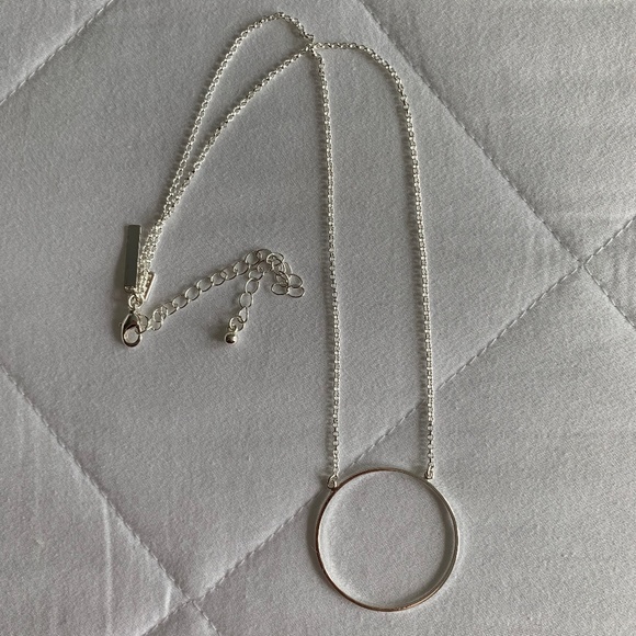 Lele Sadoughi Silver Circle Necklace - Picture 1 of 3